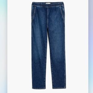 Madewell Pull-On Straight Jeans in Saull Wash